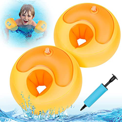 Braccioli da nuoto per bambini, per bambini da 1 a 4 anni, braccioli rotondi, circonferenza braccio 21 – 23 cm, peso consigliato: 6 – 20 kg (arancione en oferta