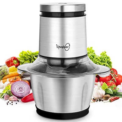 Tritatutto da Cucina 1,2 L Elettrico Mixer Cucina 400w Frullatore Tritatutto Multifunzione con 4 Lame Robot da Cucina Frullatore Elettrico Frullatori 