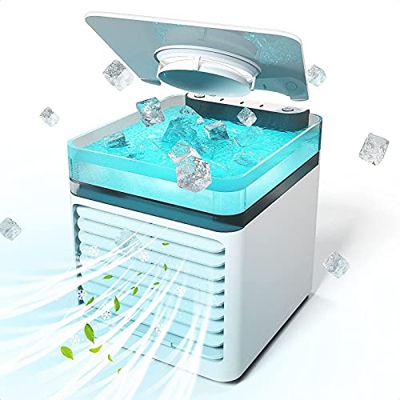 Mini Ventilatore, Ricaricabile Condizionatori per Camper - USA Solo Acqua Pulita Condizionatore da Camera - per Dell'Ufficio Domestico