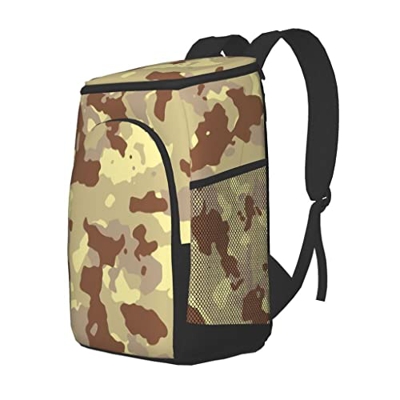 Khaki Men Women Waterproof Cooler Backpack Lunch Bags for Beach Party Fruits Beer Organizer Pack Bags (Color : A, Size : 15 x 10.2 x 7.5 in) (A 15 x 1