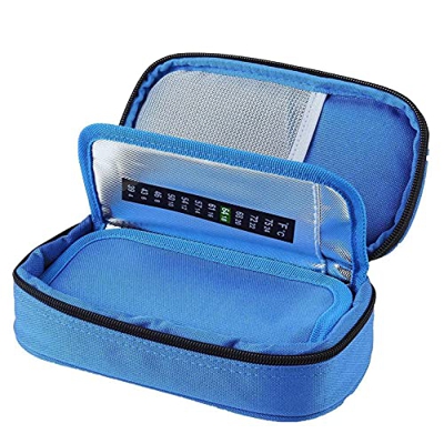Jrechio Insulin Cooler Case Custodia Portatile Insulin Travel Cooler Bag Dual Layer Insulin Cooler Cooler Case Borsa Bagnato Separazione Secco Diabete