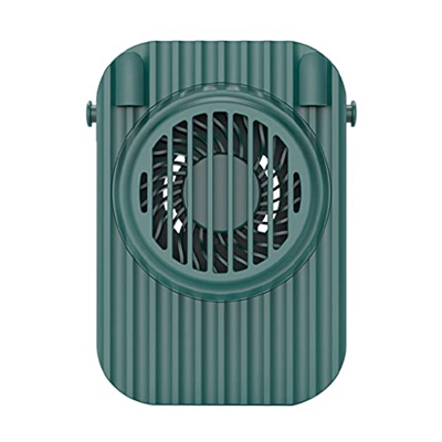Portable Hanging Neck Fan Rechargeable 3 Speed High Capacity Battery Neck Fan Air Conditioner Cooler for Home Sport Hiking (Color : Green) (Green)