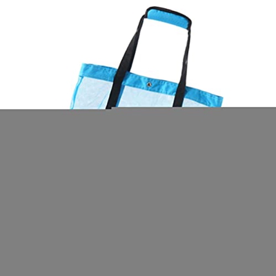 Borsa da spiaggia grande borsa estate con sacca di raffreddamento isolato Casella di cellulare impermeabile blu, sacca di ghiaccio all'aperto