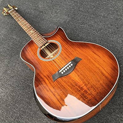 AURH Chitarra Acustica del Bracciolo da 40 Pollici Chitarra Acustica Elettrica Mezzo Cutaway Acustico XIXINYA (Color : Guitar And Hardcase, Size : 40 