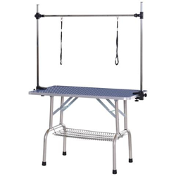 Tavolo Da Toelettatura Per Cani E Gatti Con Barra In Acciaio Regolabile E Vassoio Porta Attrezzi 107 X 60 X 170cm precio