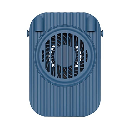 Portable Hanging Neck Fan Rechargeable 3 Speed High Capacity Battery Neck Fan Air Conditioner Cooler for Home Sport Hiking (Color : Green) (Blue)