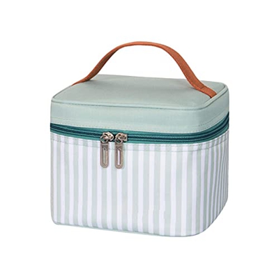TJLSS Borsa di Isolamento a Strisce Verdi Borsa di Isolamento Portatile Borsa da Viaggio for Esterni Borsa Isolante (Color : A, Size : As The Picture 