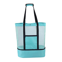 Borsa da picnic all'aperto portatile Portable a secco bagaglio di raffreddamento in maglia per viaggiare in campeggio verde, borsa per fresco isolata características