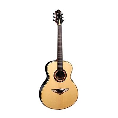AURH Chitarra Acustica C5 da 40 Pollici, Top abetetto Tedesco Solido, Tastiera Ebano, Lati in Palissandro Solido e Schienale, XIXINYA (Size : 40 Inche