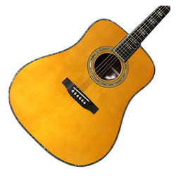 AURH 41"Top Abete Rosso Solido, Tastiera Ebano, Rilegatura a Conchiglia Reale e intarsio, Chitarra Acustica, Chitarra elettrica XIXINYA (Size : 41 Inc en oferta