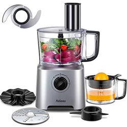 Robot da Cucina Multifunzione, Yabano 6-in-1 Robot da Cucina Compatto, 700 W, Acciaio Inossidabile, Capacità 1.4L, Nero/Argento en oferta