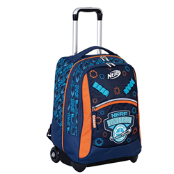 Trolley Scuola NERF UNITED BIG TROLLEY - Zaino Bambino, Blu - Scuola Elementare - Doppio Scomparto características