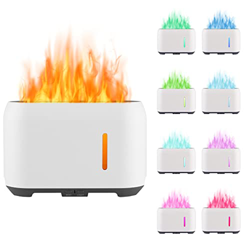 LUFEIS Umidificatore a Fiamma, 200 ml Diffusore di Aromi con Effetto Fiamma, Diffusore di Oli Essenziali, Spegnimento Automatico, Silenzioso Umidifica características