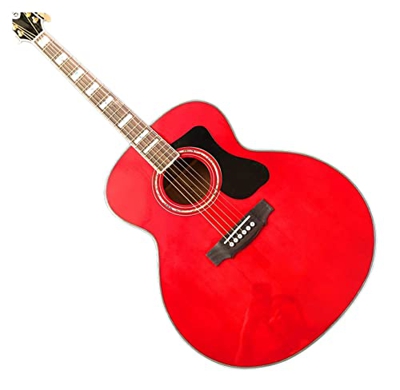 AURH Chitarra Acustica Acustica di Chitarra Acustica Gigante Top Gigante Rosso Lucido Chitarra Acustica XIXINYA (Size : 43 Inches)