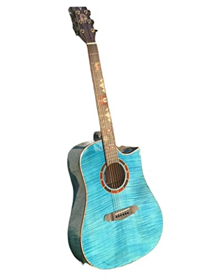 AURH Chitarra Acustica VX-310 da 41 Pollici, Top in Acero a Fiamma Solido, Lati di Acero di Fiamma e Schiena, Guitarra XIXINYA (Size : 41 Inches)