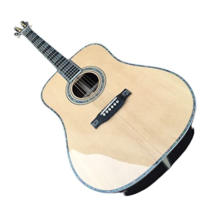 AURH 41"Chitarra Acustica intaccata annodata Chitarra Abete Superiore Abete Superiore Acustica Chitarra elettrica annodata intarsiata Acustica Acustic