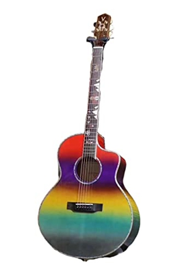 AURH VINIDA. Nuovo 41 Pollici JF. Modello VX-7. Chitarra Acustica, Top abetetto Solido, Tastiera di Palissandro e Ponte XIXINYA (Size : 41 Inches)