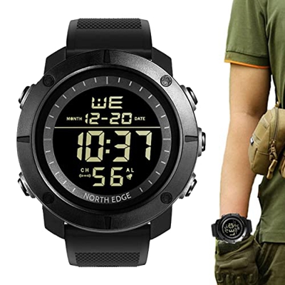 Jayehoze 5 PCS Smartwatch Digitale per Esterni | Orologio Digitale Impermeabile - Smartwatch Impermeabile con retroilluminazione El, Ora Mondiale, cro