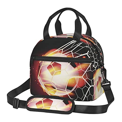 Borsa di totalizzatore di stampa di obiettivo di calcio della borsa di pranzo isolata borsa di grande capacità messengerbag