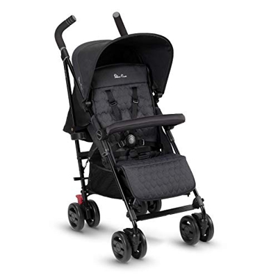 Passeggino Silver Cross Pop, compatto e leggero, completamente reclinabile, da bambino a bambino, colore: Nero