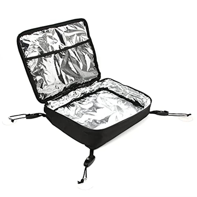 Borsa Termica per Paddleboard, capacità 11L Borsa Termica in Tessuto Oxford 600D con Custodia Impermeabile per Telefono, Cerniera, 4 Ventose, Ganci El