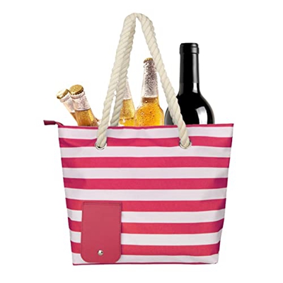 通用 Portabottiglie da Spiaggia/Tote con portabottiglie - Borsa da Picnic a Scomparto a Tenuta stagna e isolata - Sacchetti della Spesa isolati con Bors