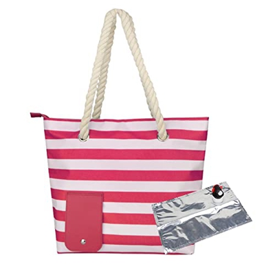 Xiaocao Portabottiglie da Spiaggia/Tote con portabottiglie - Borsa da Picnic a Scomparto a Tenuta stagna e isolata - Portabottiglie a Tenuta stagna co