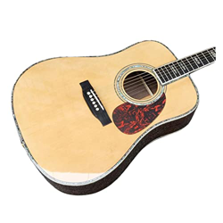 AURH Chitarra Acustica da 41 Pollici da 41 Pollici della Fabbrica, Chitarra Acustica Abetetto Solido Intarsi della Perla della Perla Acustica Chitarra en oferta
