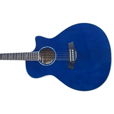 AURH 612CE Chitarra Acustica 614CE Chitarra Elettrica Acustica Transparent Blue Acoustic 614 Acoustic XIXINYA (Color : Guitar, Size : 41 Inches)