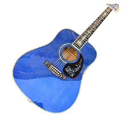 Chitarra Acustica di Stile Aberpo di Abete Rosso Abete Rosso Blu 41 Pollici, Tastiera di Ebano di, Acero Acustico Acustico Acustico Chitarre Elettrich