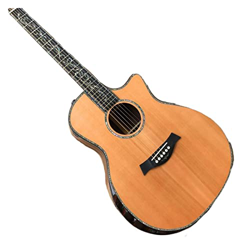 AURH Tutto Il Legno Massello PS14. Chitarra Acustica, Vera Tastiera di Ebano 41 Pollici Chitarra Acustica, Schiena E Lati XIXINYA (Color : Guitar, Siz precio