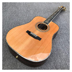 Flowers Intails Ebony Dingerboard Acoustic Guitar Acoustic, 41 Pollici Solido Abete Top D Body, Cocobolo Back And Sides Acoustic Guitar XIXINYA (Color en oferta