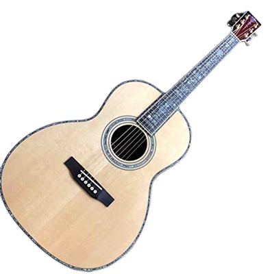 AURH Costume Ooo. Stile 39 Pollici 44mm Dado Largo Legno Solido Chitarra elettrica Acustica con EQ elettronico XIXINYA (Color : Left Handed, Size : 39