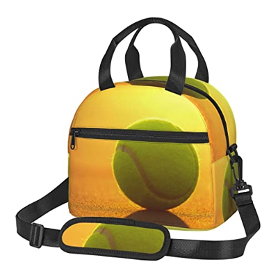 Borsa di totalizzatore di stampa della palla di tennis della borsa di pranzo isolata borsa di grande capacità messengerbag