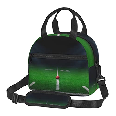Borsa di totalizzatore di stampa dello stadio di football americano della borsa di pranzo isolata borsa di grande capacità messengerbag