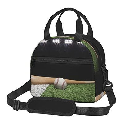 Borsa a tracolla di grande capacità della scatola di pranzo isolata della borsa di totalizzatore di stampa del campo sportivo di baseball della borsa