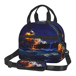 Borsa di totalizzatore di stampa della barca del traghetto dell'oceano della borsa di pranzo isolata borsa di grande capacità del contenitore precio