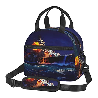 Borsa di totalizzatore di stampa della barca del traghetto dell'oceano della borsa di pranzo isolata borsa di grande capacità del contenitore