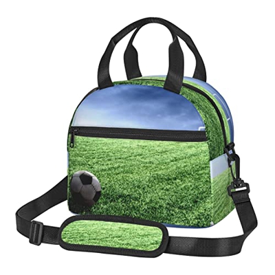Borsa di totalizzatore di stampa del campo di calcio della borsa di pranzo isolata borsa messengerbag di grande capacità