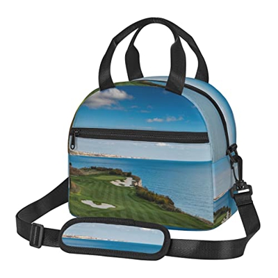 Borsa di totalizzatore di stampa del campo da golf della borsa di pranzo isolata borsa di grande capacità messengerbag