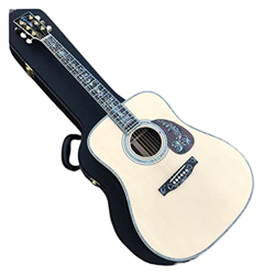 Intarsi Deluxe Guitar Acustico, 41 Pollici D Modello D Abete Solid Top Electirc Chitarra, Ebano Fingerboard Acoustic XIXINYA (Color : Guitar, Size : 4 características