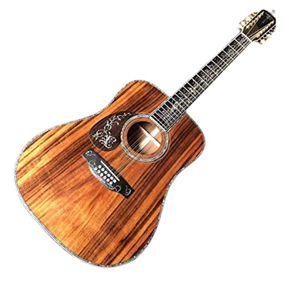 AURH Corpo D Custom Grande Mancino D. 5KAA. Solido Top in Legno con Inlay 12 Corde per Chitarra Acustica XIXINYA (Color : Guitar, Size : 41 Inches)