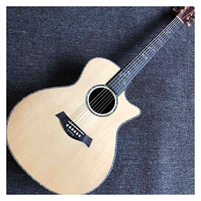 41 Pollici Solido Abete Premium Guitar Acoustic Guitar Acoustic Ebano Contatto intarsiato Doce osseo Chitarra Acustica XIXINYA (Size : 40 Inches)