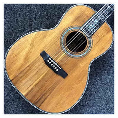 AURH Personalizzato 39"Solido Top Tastiera di Ebano OOO. Chitarra Acustica in Stile Corpo Adatto per Giocatori di Tutte Le Fasi. XIXINYA (Color : Guit