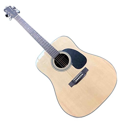 41"D Style Acoustic Guitar Solid Abete Top Pedica in Palissandro E Lati Chitarra con Intarsio Perla XIXINYA (Size : 41 Inches)