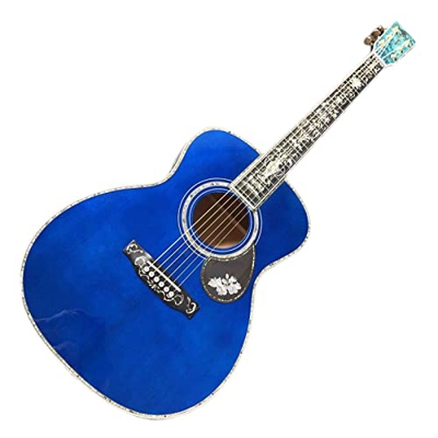 40"Solid Body Abete Top Body Burst Maple Impiallacciatura Ebano Fingerboard Real Mahogany Neck Chitarra Elettrica Acustica XIXINYA (Color : Guitar, Si