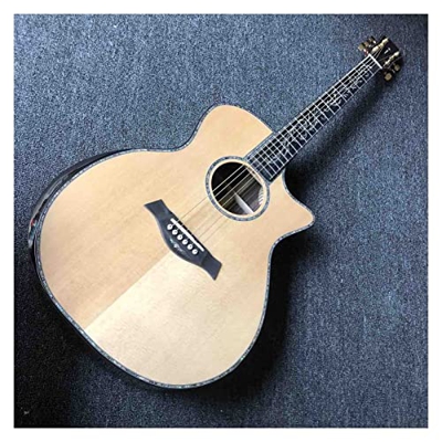 AURH Legno di Abete Rosso Solido in intarsi in intarsi con Tastiera Ebano GPS1. 4S Chitarra Acustica con EQ elettronico XIXINYA (Size : 40 Inches)