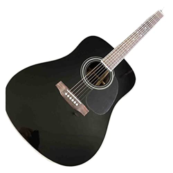 Top Abete Rosso Massiccio, Corpo 35S D, Tastiera in Palissandro, Chitarra Acustica Nera, Accettata sulla Testa XIXINYA (Size : 41 Inches) características