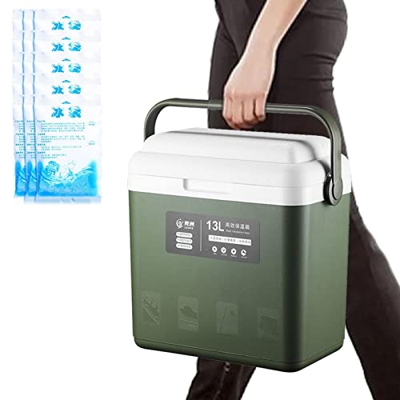 Siimred Scatola di Raffreddamento - Ghiacciaia coibentata con Scatola frigo da 13 Litri | Raffreddatore di Ghiaccio Portatile per Campeggio, Escursion