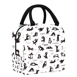 Borsa da pranzo Tote Box Cooler Contenitore Gatto Yoga Interessante características
